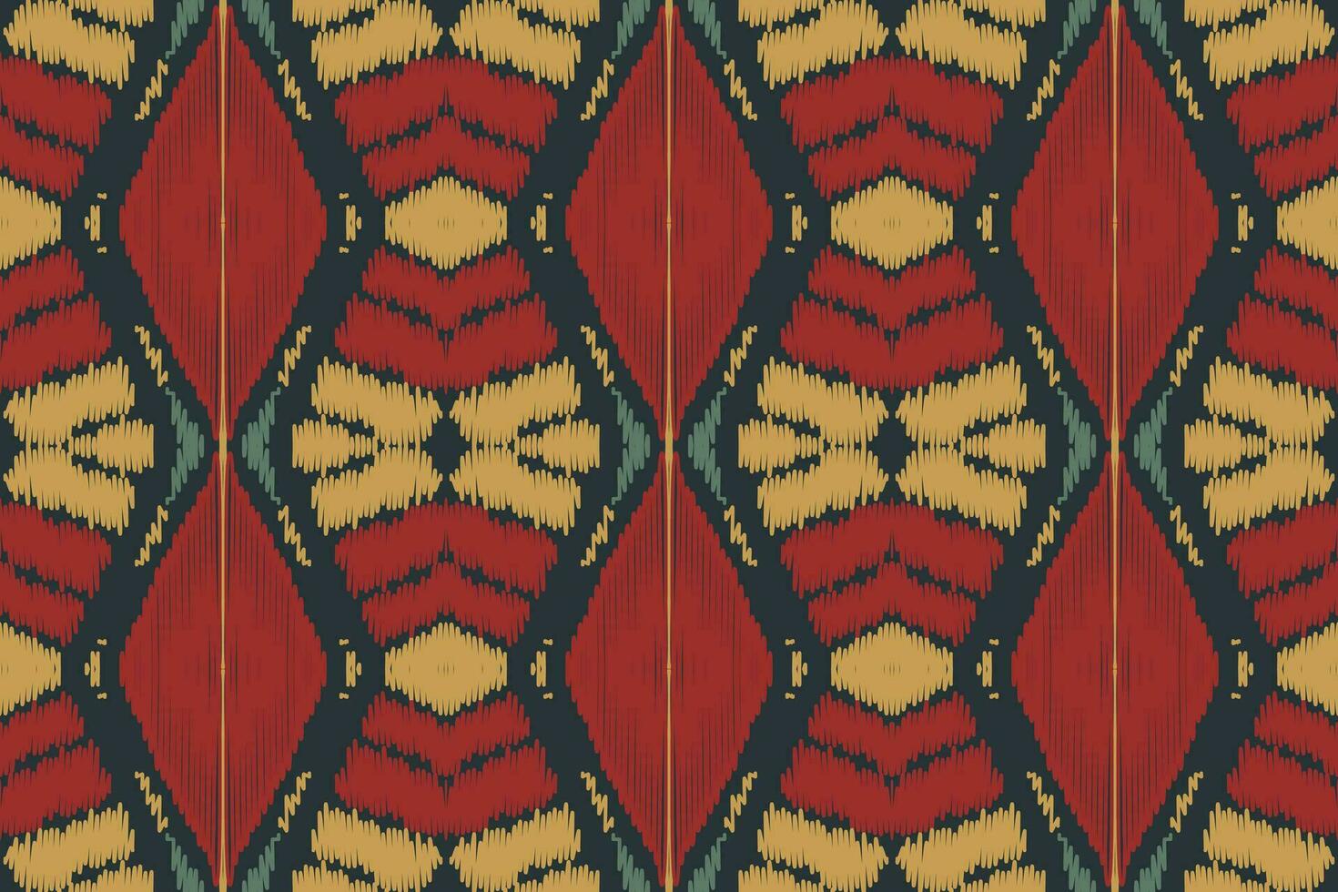 Ikat Damast Paisley Stickerei Hintergrund. Ikat Design geometrisch ethnisch orientalisch Muster traditionell. Ikat aztekisch Stil abstrakt Design zum drucken Textur, Stoff, Saree, Sari, Teppich. vektor