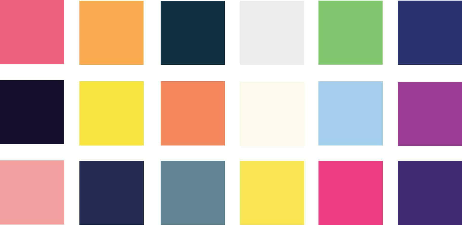 Farbe einstellen Palette Vektor Illustration retro