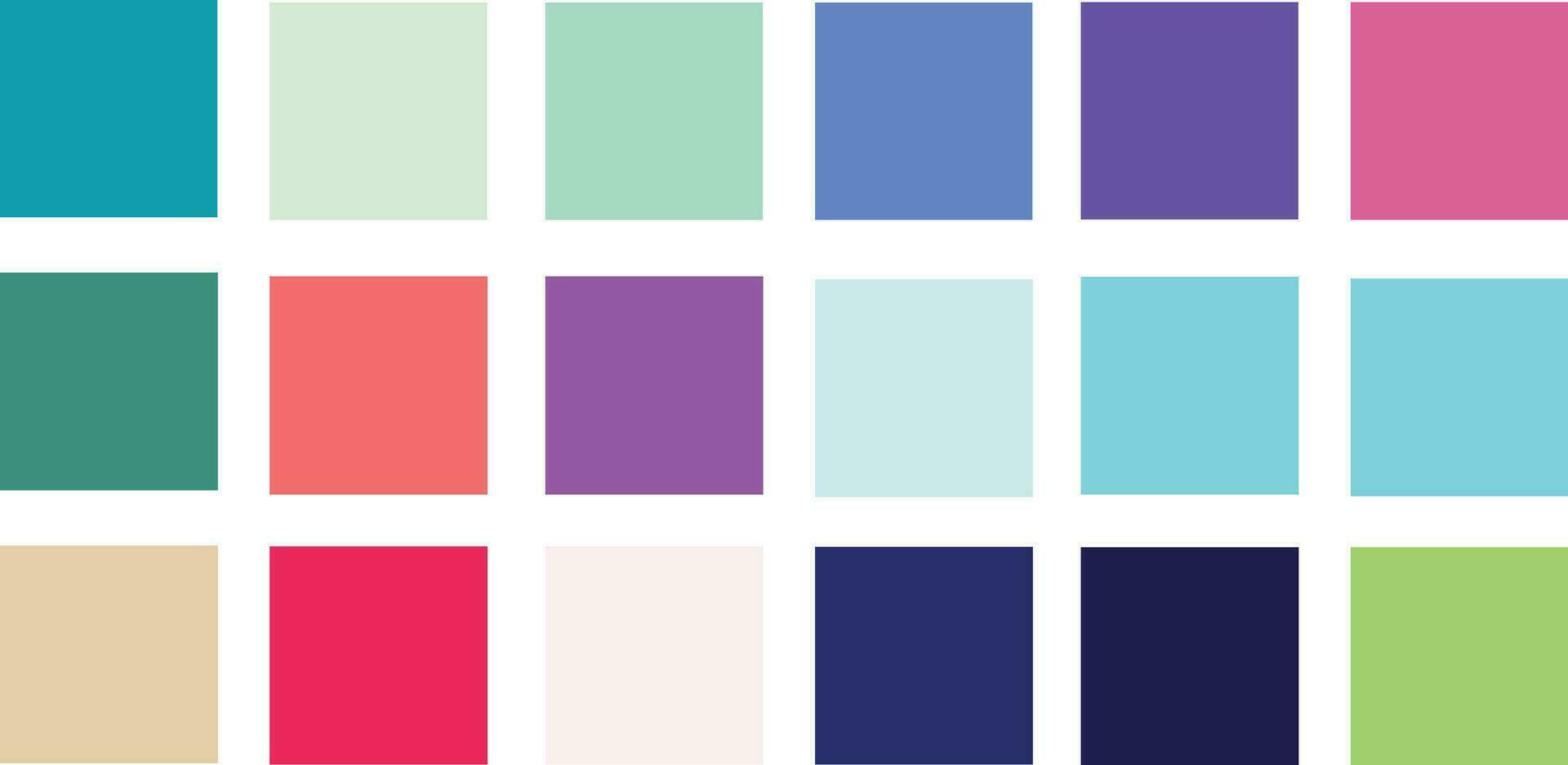 Farbe einstellen Palette Vektor Illustration retro