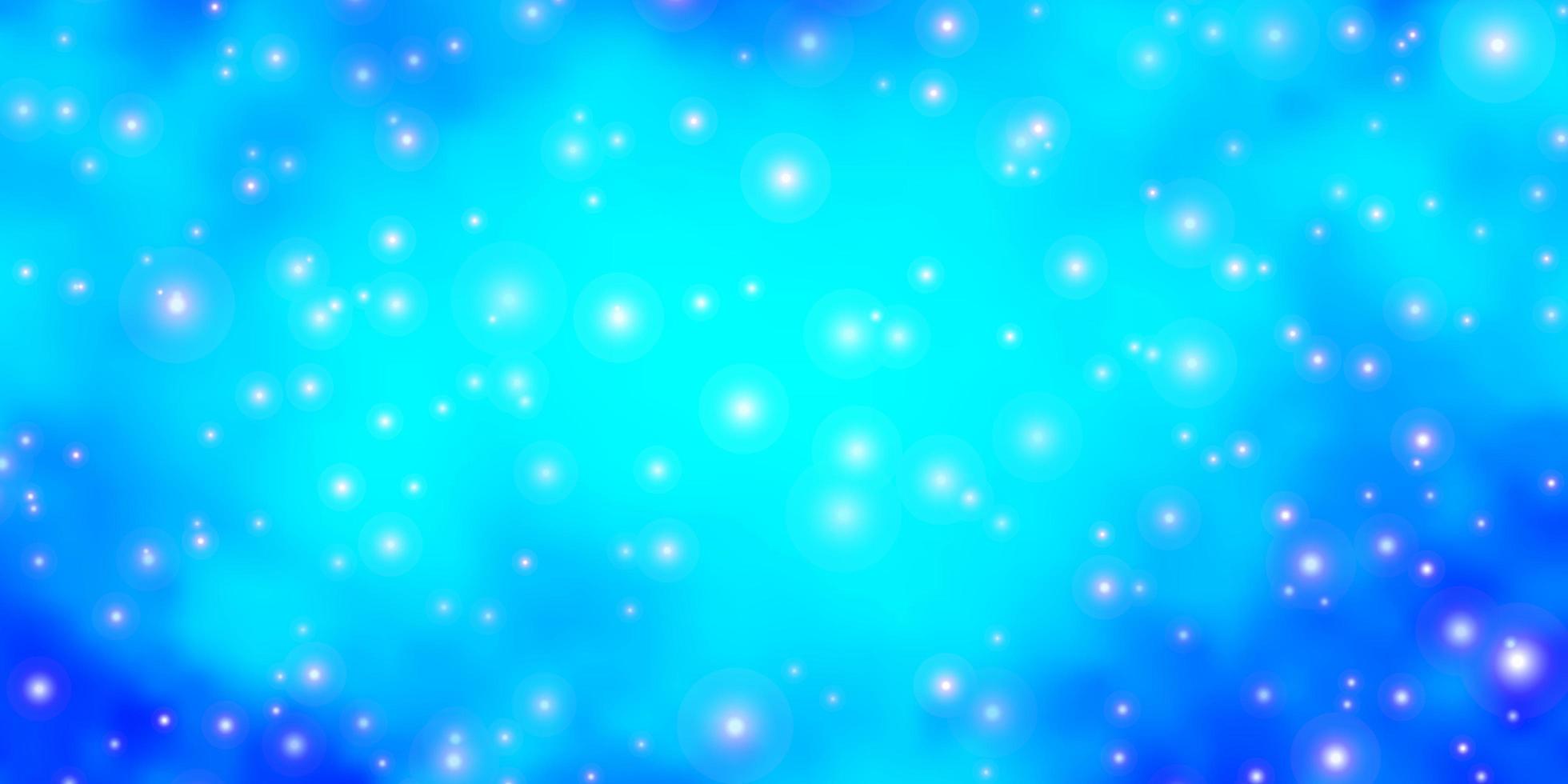 Hellblauer Vektorhintergrund mit kleinen und großen Sternen verwischt dekoratives Design im einfachen Stil mit Sternenmuster für Webseiten-Landingpages vektor