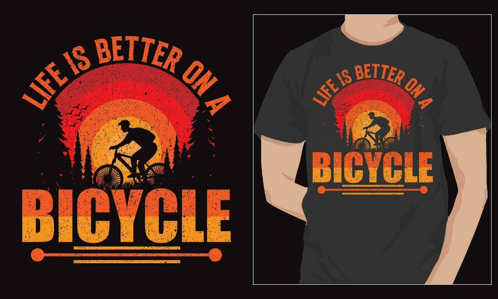 liv är bättre på en cykel cykel vektor t skjorta design