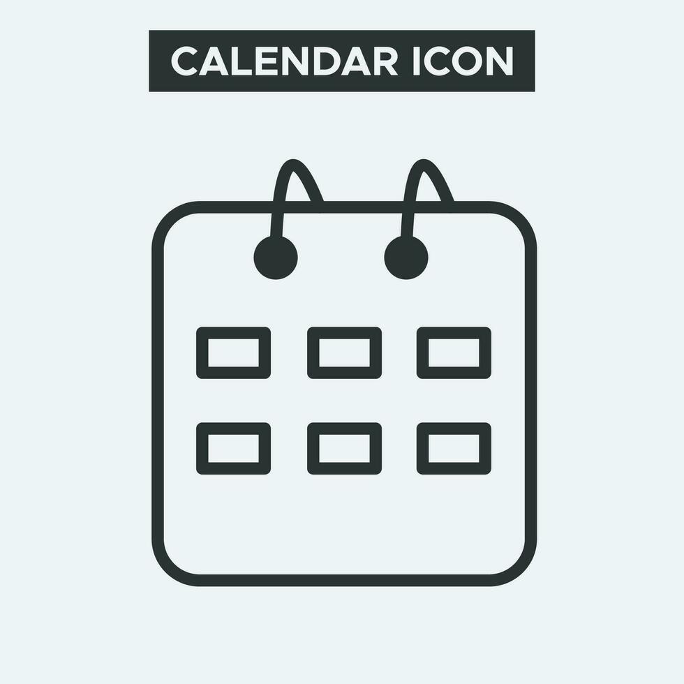 Kalender Symbol auf Weiß Hintergrund. Gliederung Kalender Symbol. minimal und Prämie Kalender Symbol. eps 10 Vektor. vektor