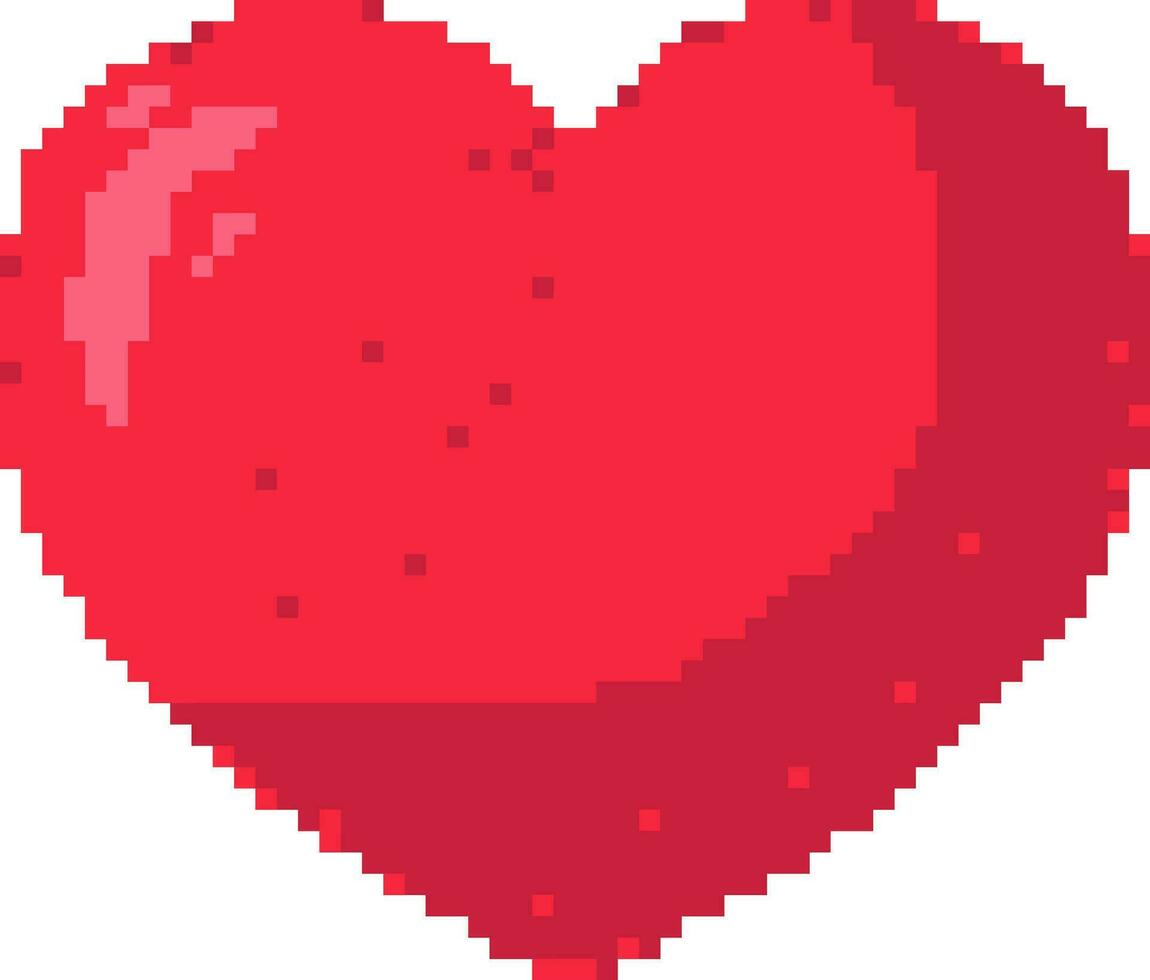 Pixel Kunst Herz Liebe und Valentinstag Vektor Illustration