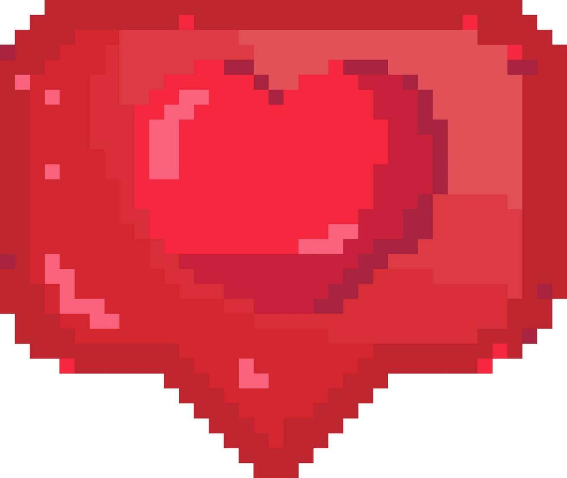 pixel konst hjärta kärlek och valentine vektor illustration