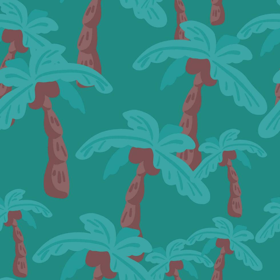 tropisch Hintergrund nahtlos Muster von Nachahmung von Aquarell Palmen. botanisch Vektor Hintergrund