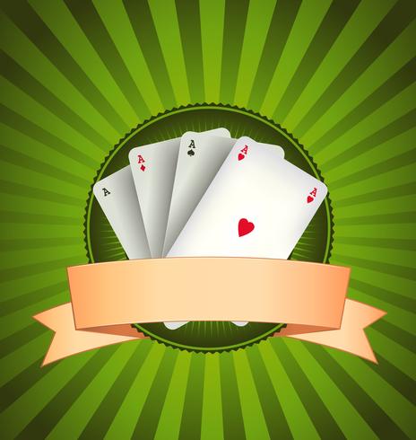 Casino Poker Asse Banner vektor