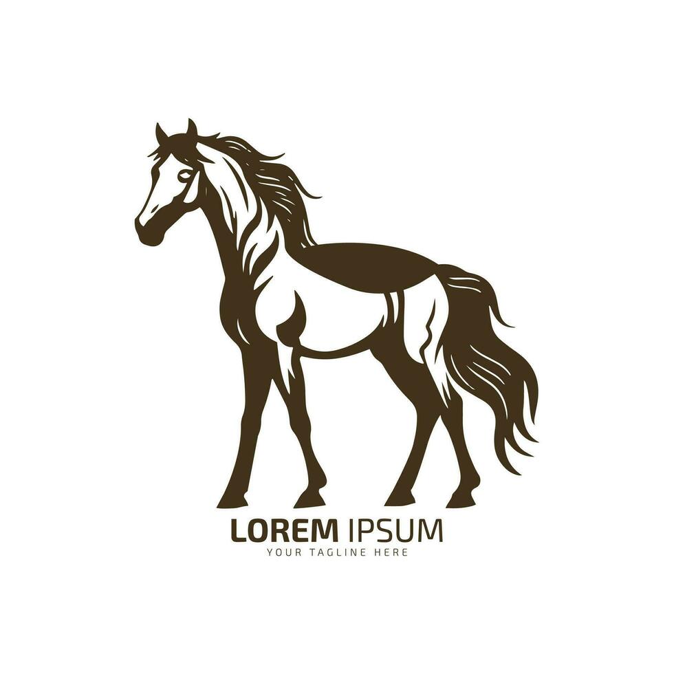 Pferd Logo Symbol Vektor Illustration Design Vorlage Silhouette isoliert Symbol Illustration