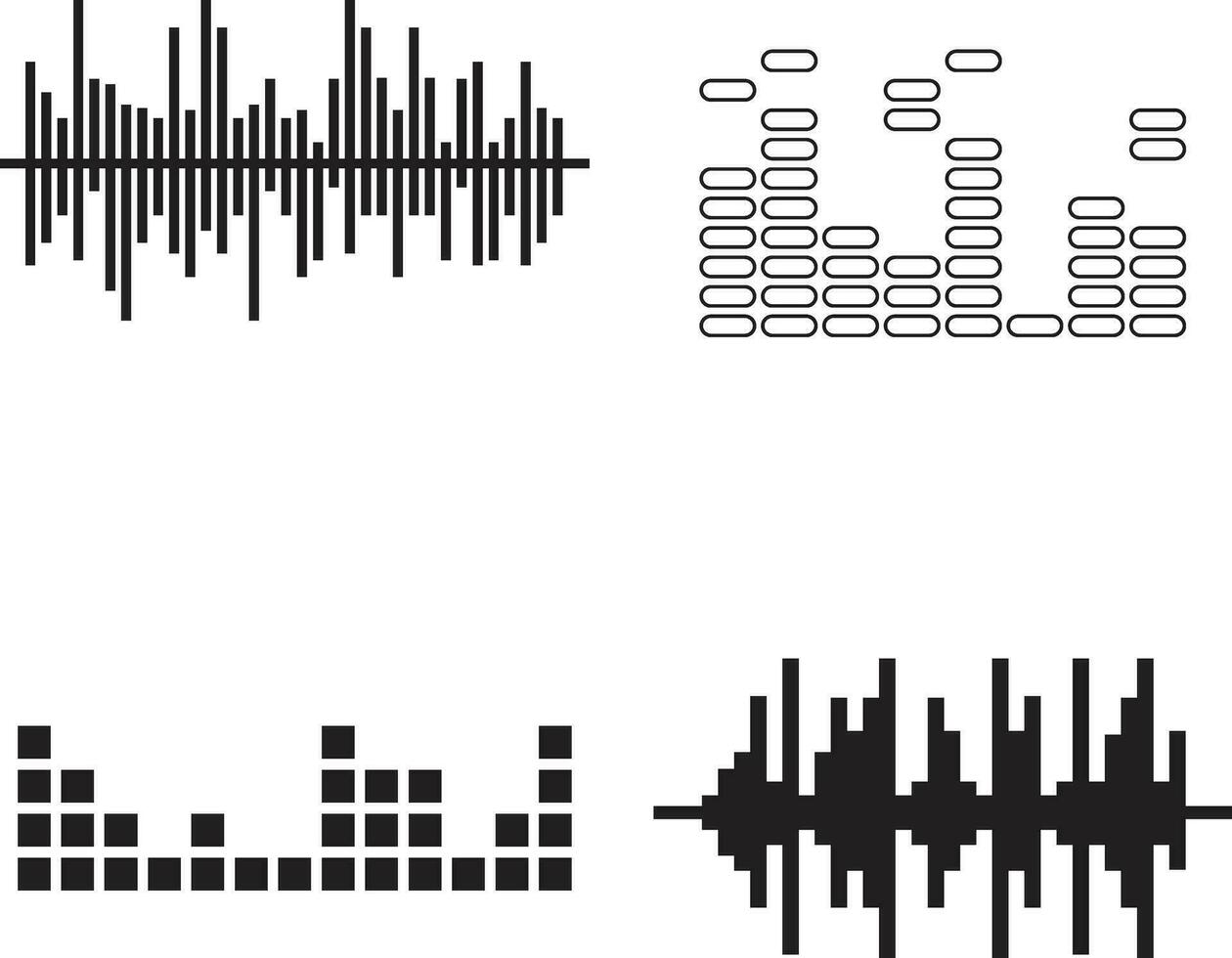 Musik- Klang Welle. Grafik Design Element für, Musik- Anwendungen. isoliert Vektor Illustration.