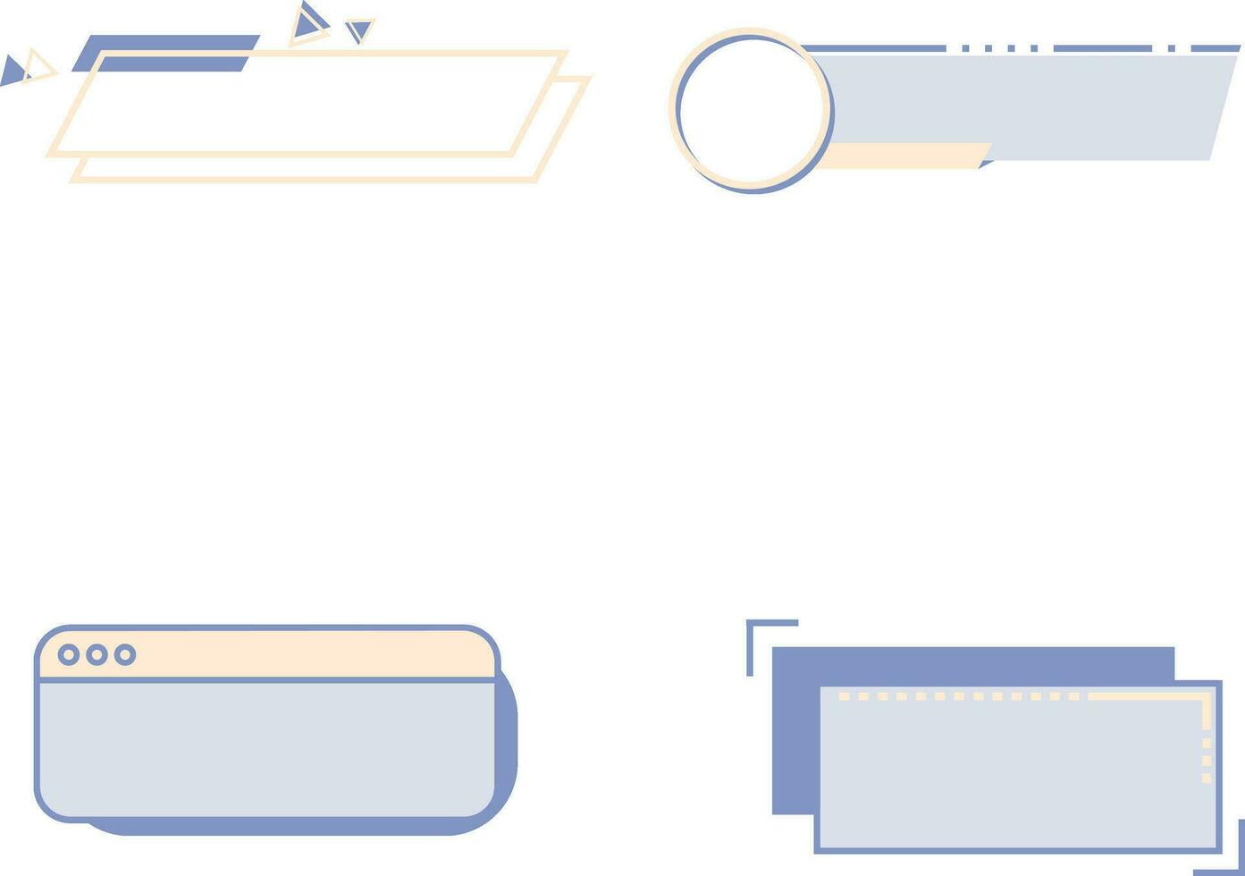 text låda form. isolerat text låda. Färg tömma Tal låda. vektor illustration på vit bakgrund.