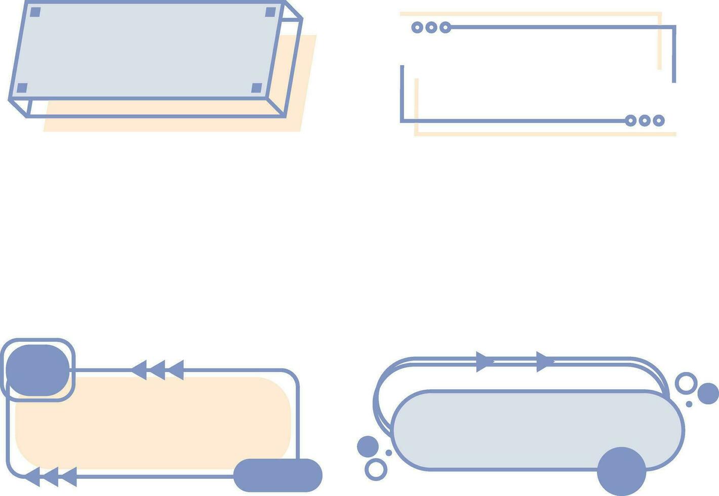 Text Box Form. isoliert Text Kasten. Farbe leeren Rede Kasten. Vektor Illustration auf Weiß Hintergrund.