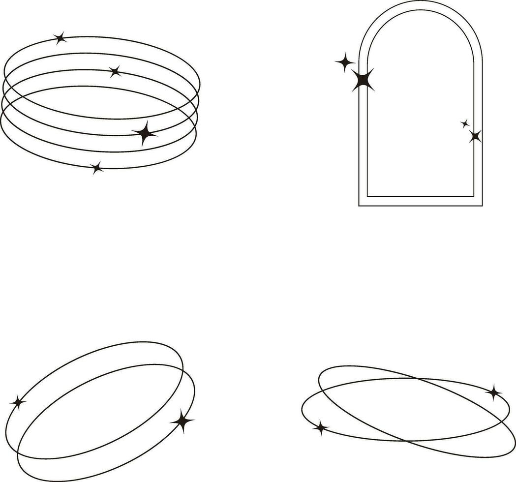 Monoline minimalistisch gestalten Sammlung zum Design Elemente Vorlagen.Vektor Illustration vektor