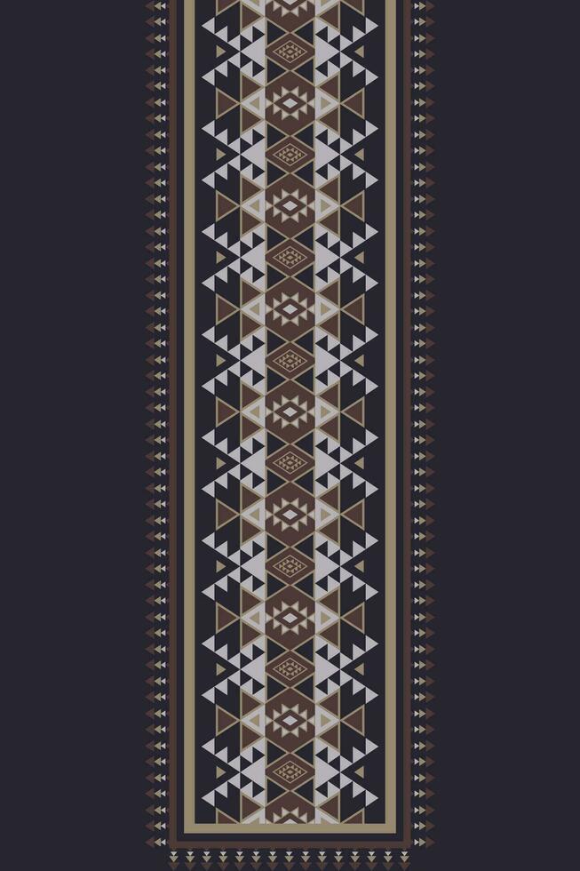 etnisk klänning, shirts mönster. etnisk urringning broderi mönster. etnisk geometrisk urringning navajo traditionell mönster. stam- konst shirts mode. nacke broderi gräns ornament årgång stil vektor