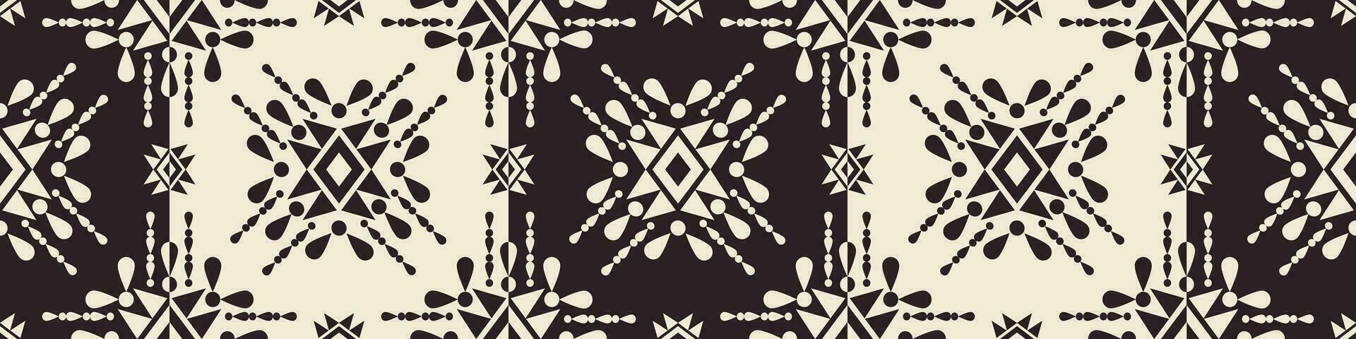 ethnisch geometrisch schwarz und Weiß Muster. aztekisch navajo schwarz und Weiß Platz geometrisch nahtlos Muster. ethnisch Südwesten Muster verwenden zum Textil- Grenze, Teppich, Teppich, Läufer dekorativ, usw. vektor