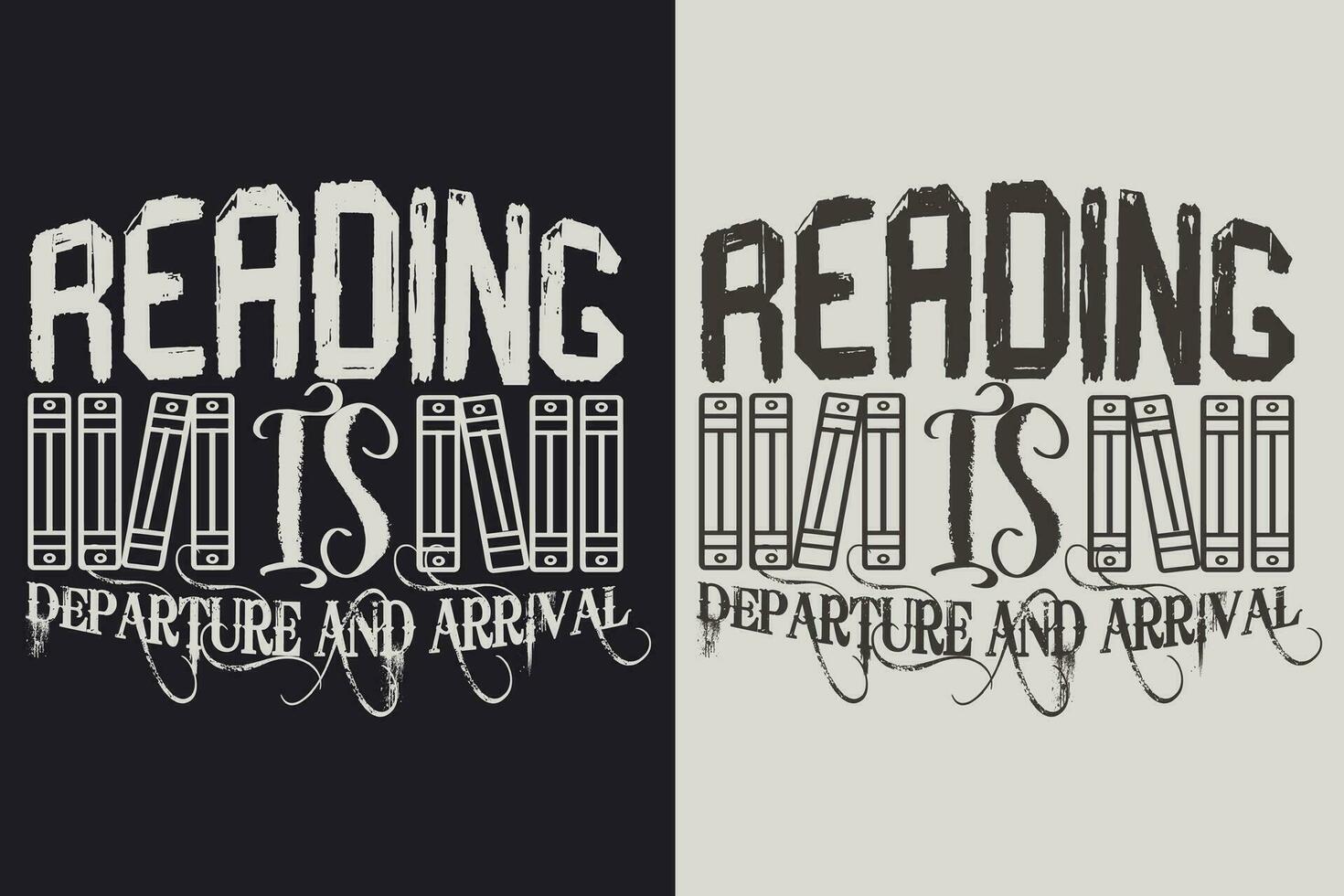 läsning är avresa och ankomst, bok älskare skjorta, litterär skjorta, bokälskande skjorta, läsning bok, bibliotekarie skjorta, bok läsare skjorta, inspirera skjorta, gåva för bibliotekarie, gåva för bok älskare vektor