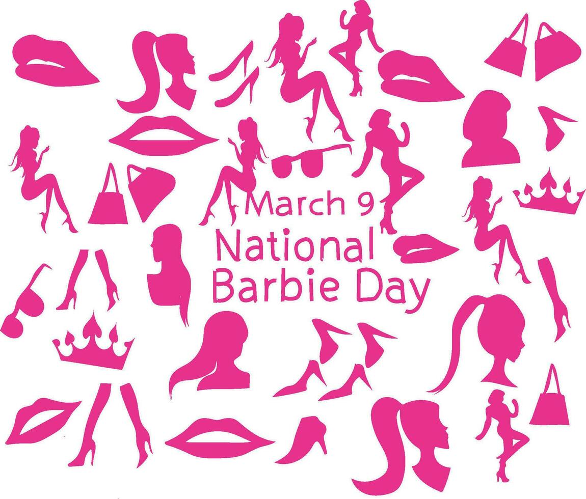 nationell barbie dag vektor illustration.