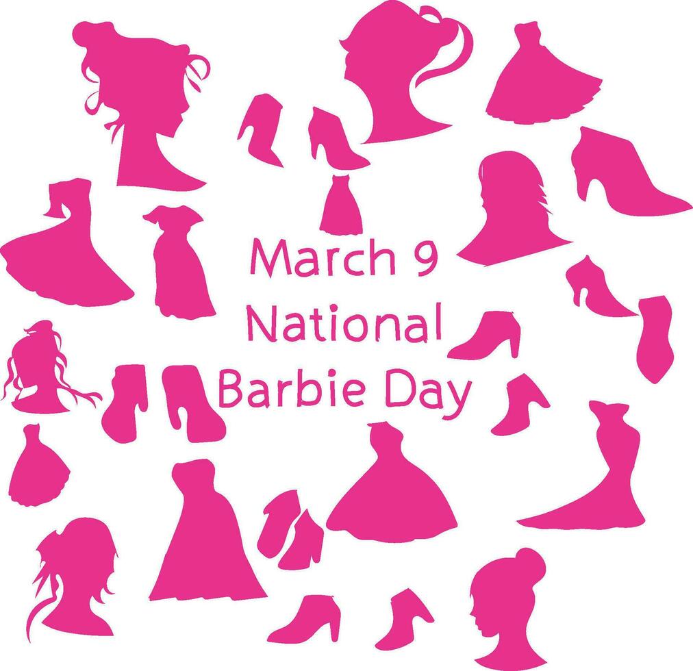 nationell barbie dag vektor illustration.