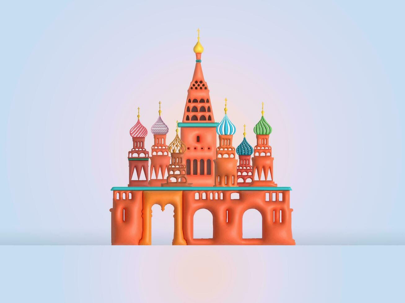 Heilige Basilikum Kathedrale im Moskau Wahrzeichen Symbol und Symbol von Russland. vektor