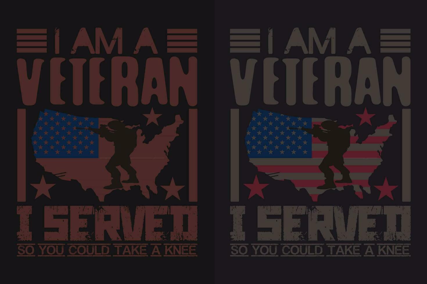 ich bin ein Veteran ich serviert damit Sie könnte nehmen ein Knie, Veteran Liebhaber Shirt, Militär- Shirt, 4 .. von Juli, Heer Veteran Flagge T-Shirts, Veteran USA Militär, Veteran Papa Opa, Denkmal Tag Geschenk vektor