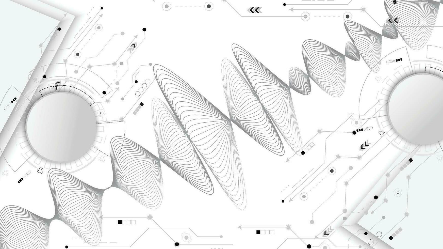 Linie von Vektor abstrakt Grafik Welle Muster. Digital Frequenz gebogen wellig Linie, glatt Streifen. Hintergrund und modern Wellen Stil.