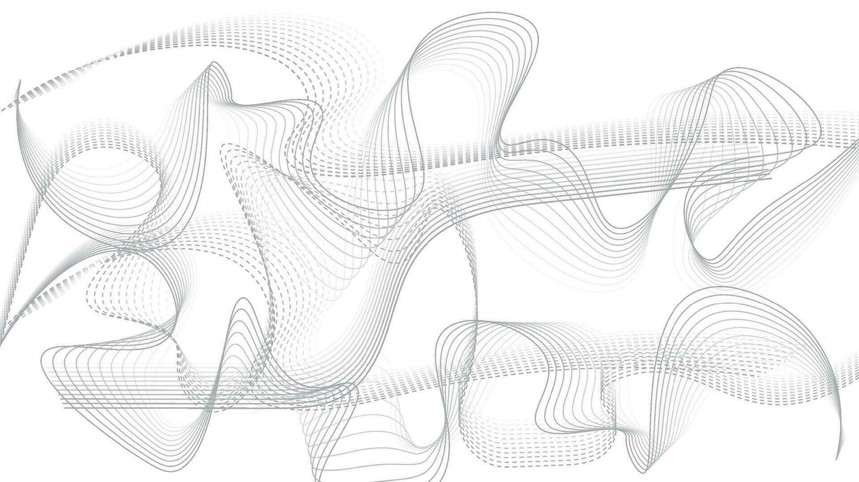 Linie von Vektor abstrakt Grafik Welle Muster. Digital Frequenz gebogen wellig Linie, glatt Streifen. Hintergrund und modern Wellen Stil.