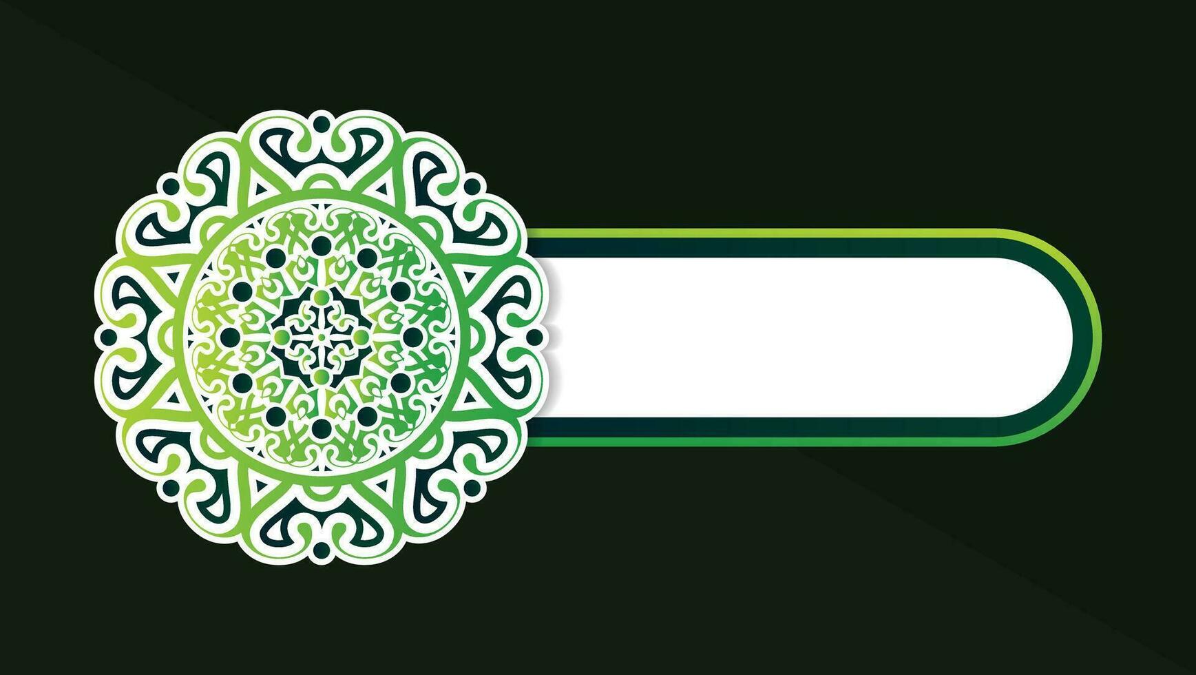 Grün Mandala dekorativ Banner Design vektor
