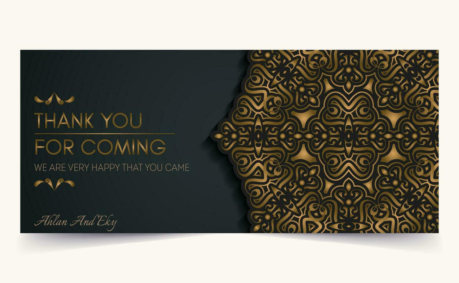 Luxus Mandala danken Sie Hochzeit Karte vektor