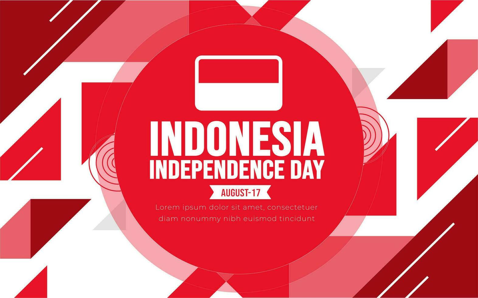 17 augusti indonesien oberoende dag bakgrund mall. Semester begrepp. bakgrund, baner, plakat, kort, och affisch design mall med text inskrift och standard Färg. vektor illustration.