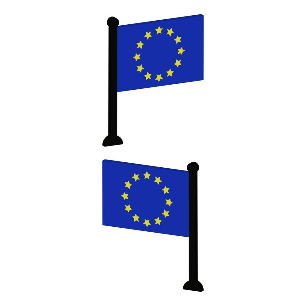 Flagge der Europäischen Union im Hintergrund vektor