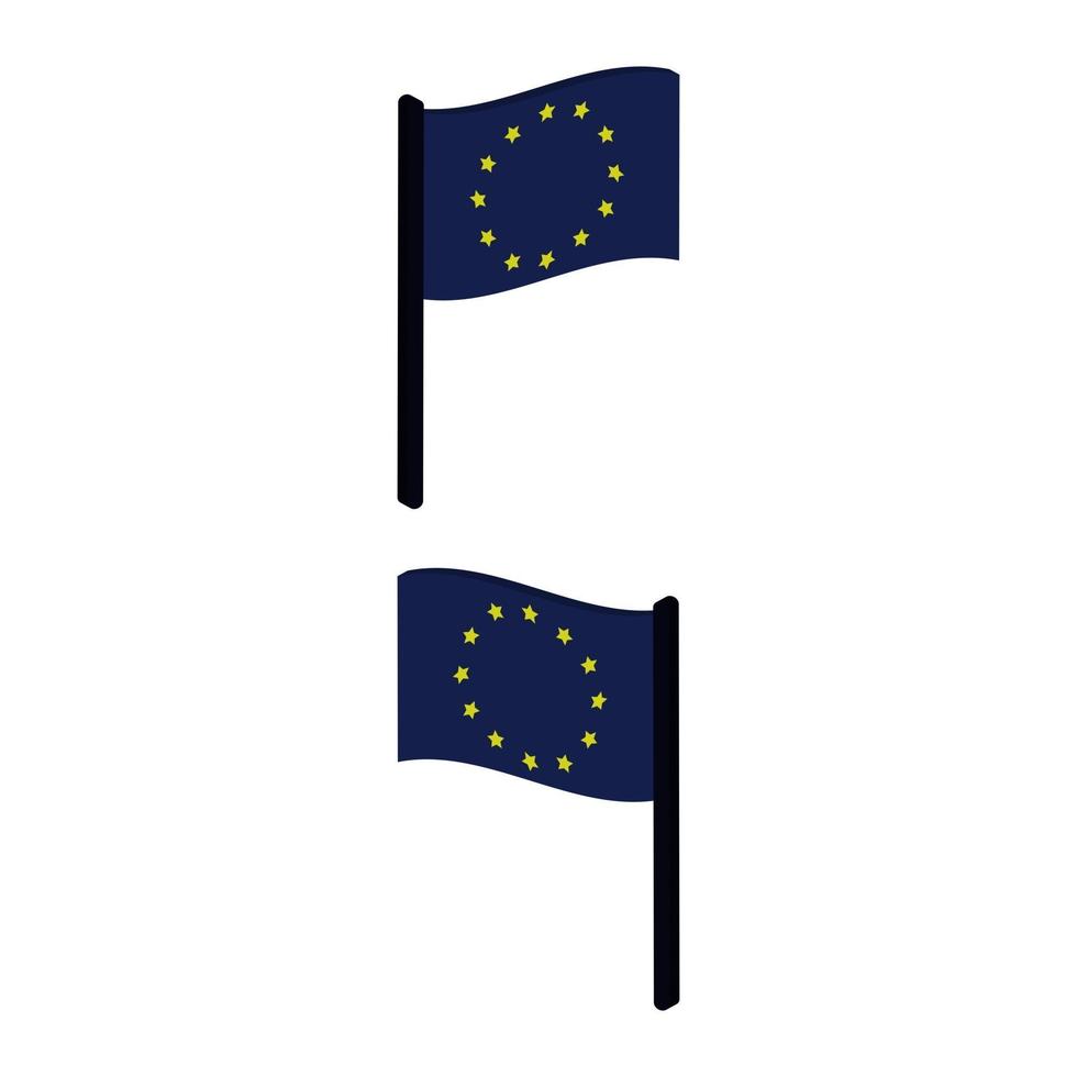 Flagge der Europäischen Union im Hintergrund vektor