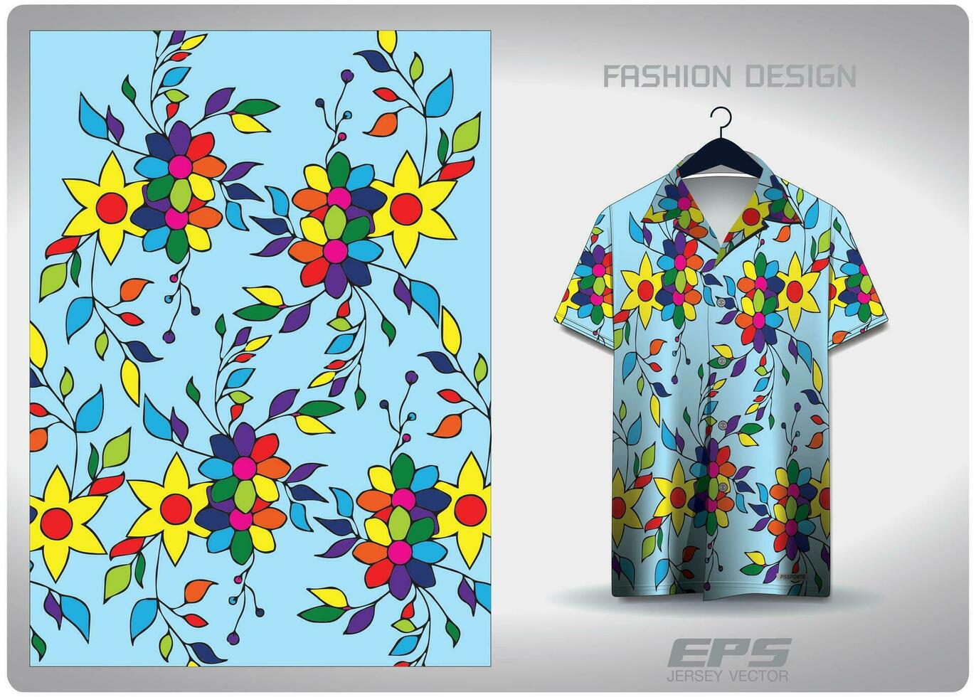 Vektor hawaiisch Hemd Hintergrund Bild.Kosmos Blume Muster Design, Illustration, Textil- Hintergrund zum hawaiisch Hemd, Trikot hawaiisch Hemd