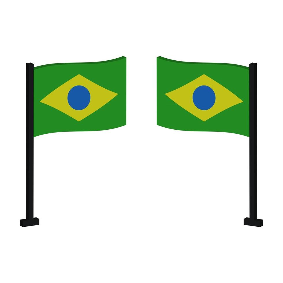 Brasilien flagga på bakgrunden vektor