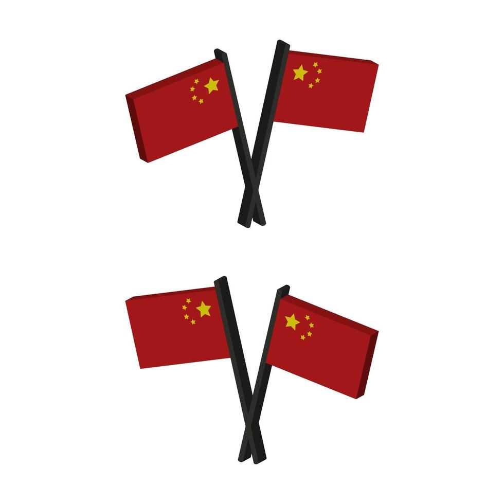 China-Flagge im Vektor dargestellt