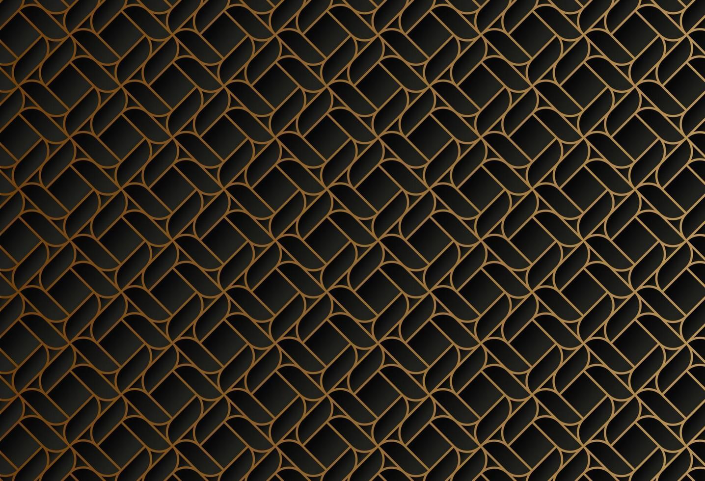mörk guld linje geometriska mönster vektor