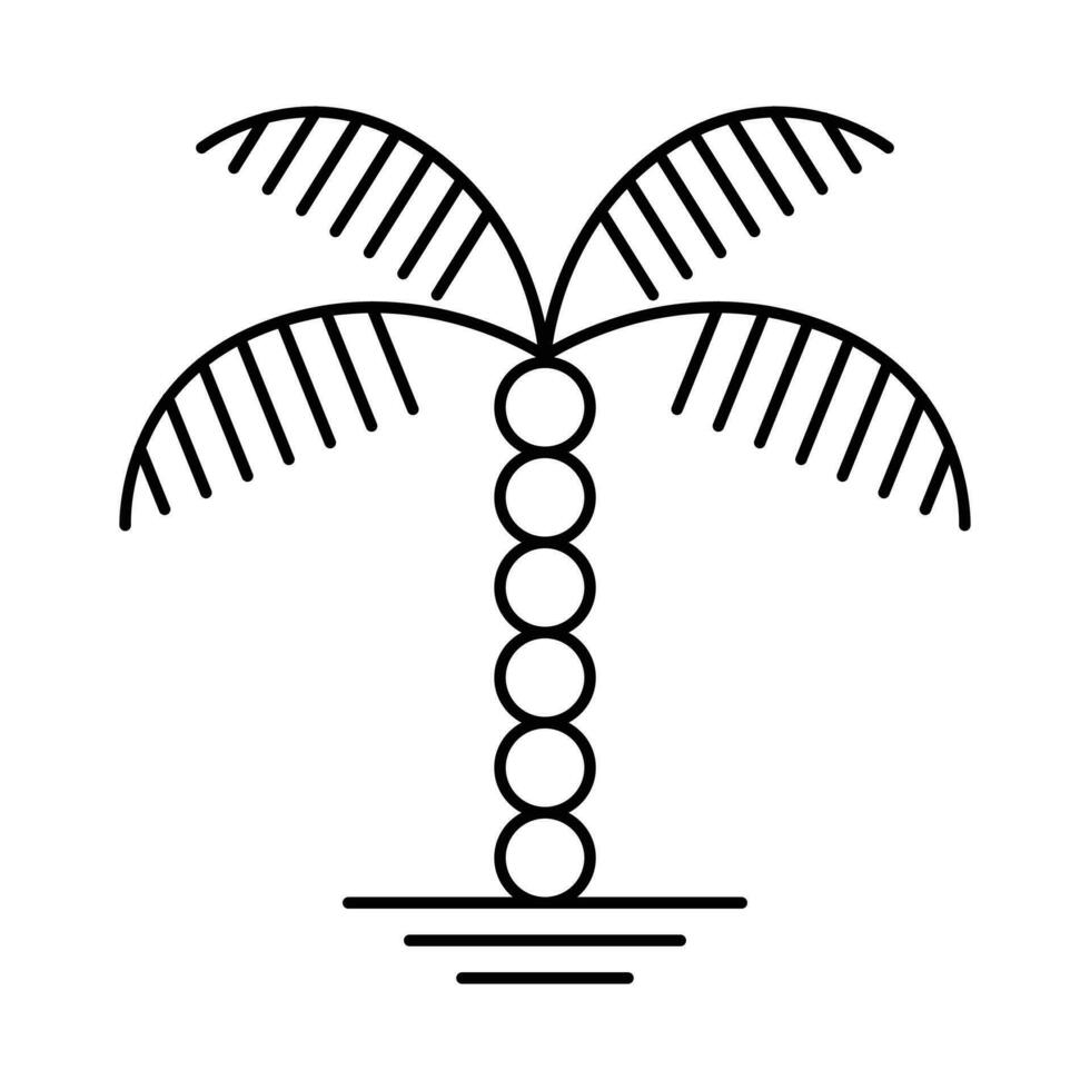 geometrisch Palme Baum Vektor Symbol Design. Bohemien eben Symbol.