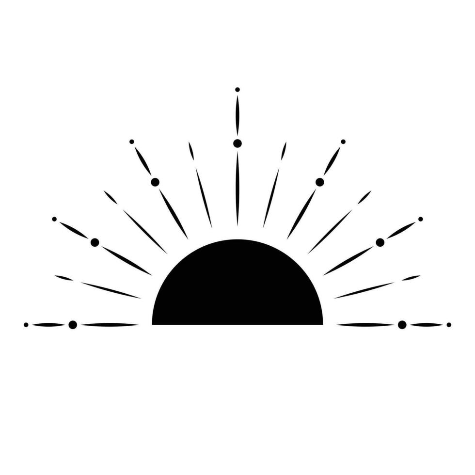tropisk Sol vektor ikon design. bohemisk platt ikon.
