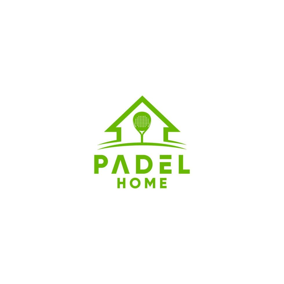 padel Hem logotyp design vektor