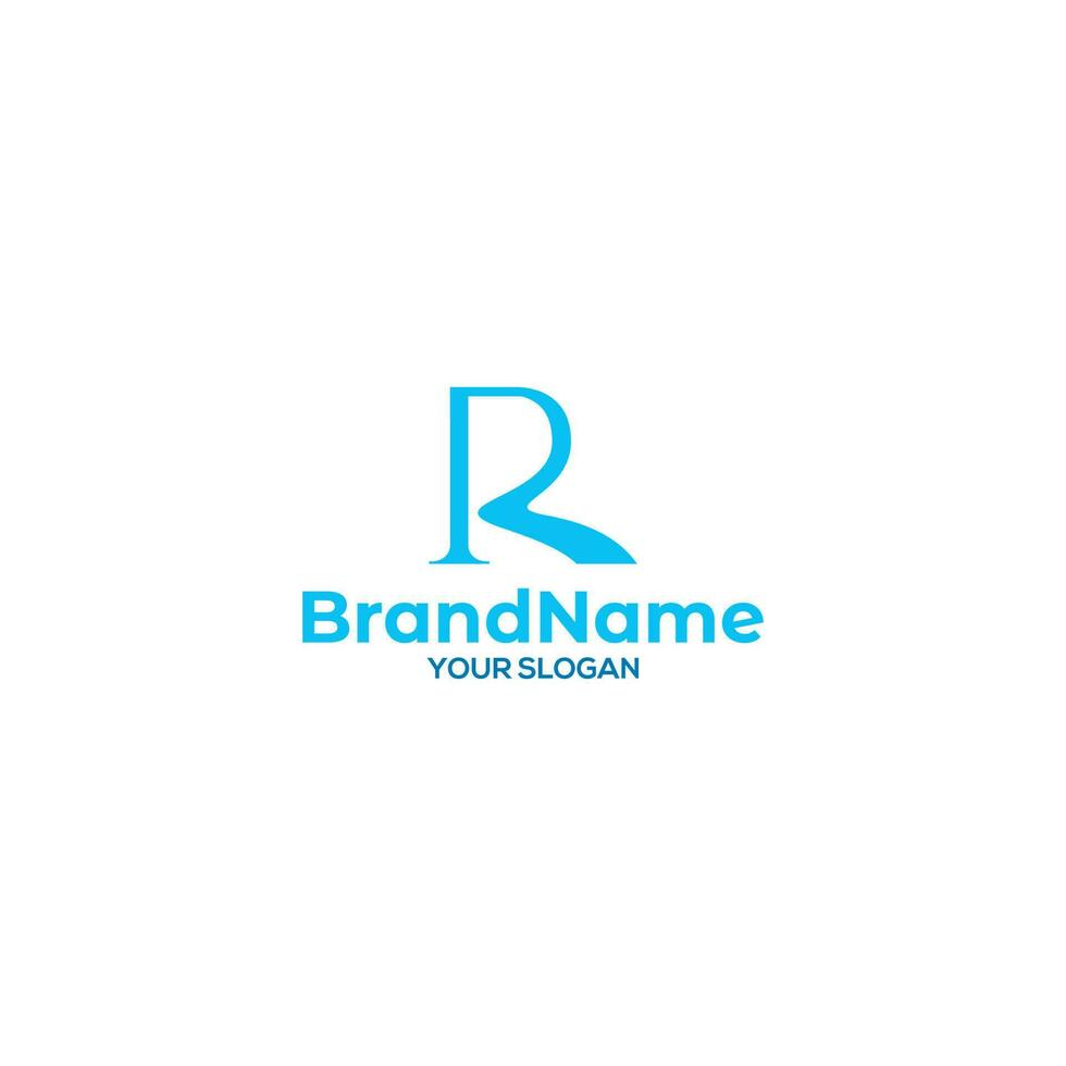Fluss r Logo Design Vektor