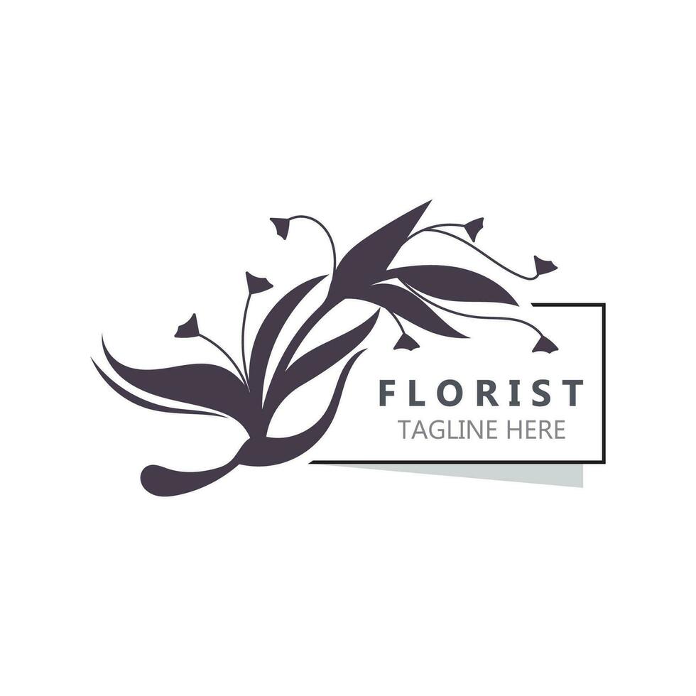 Florist Logo schön Blumen- Blatt und Blume Vektor Kunst, Symbol Grafik Dekoration Geschäft Hochzeit Vorlage