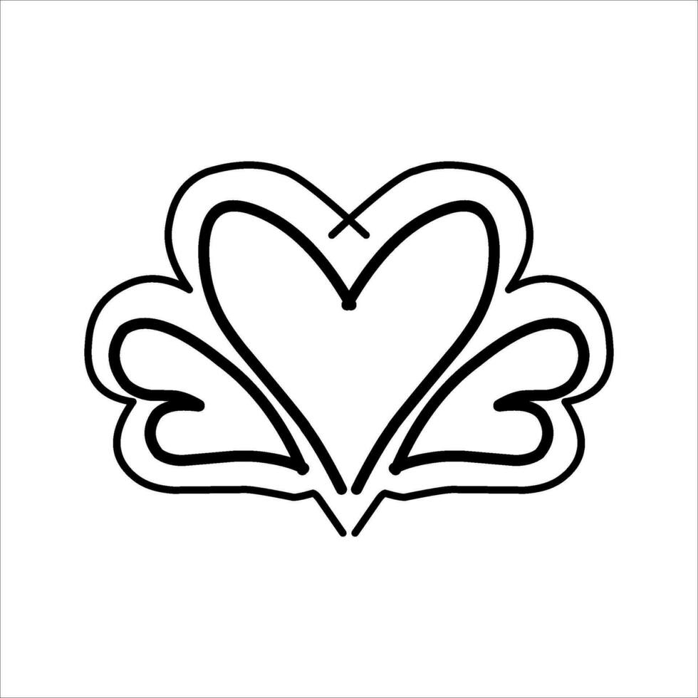 Liebe Ornament Illustration, Valentinsgrüße Tag Ornament, Liebe Symbol Design mit attraktiv kha Carving zum Valentinsgrüße Feier vektor