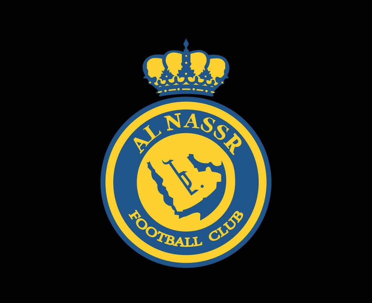 al nassr klubb logotyp symbol saudi arabien fotboll abstrakt design vektor illustration med svart bakgrund