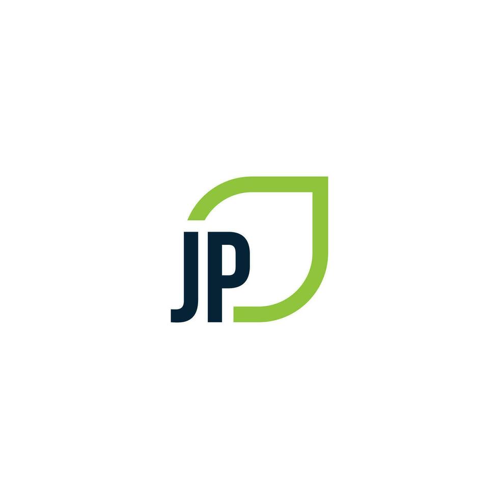 Brief jp Logo wächst, entwickelt, natürlich, organisch, einfach, finanziell Logo geeignet zum Ihre Unternehmen. vektor