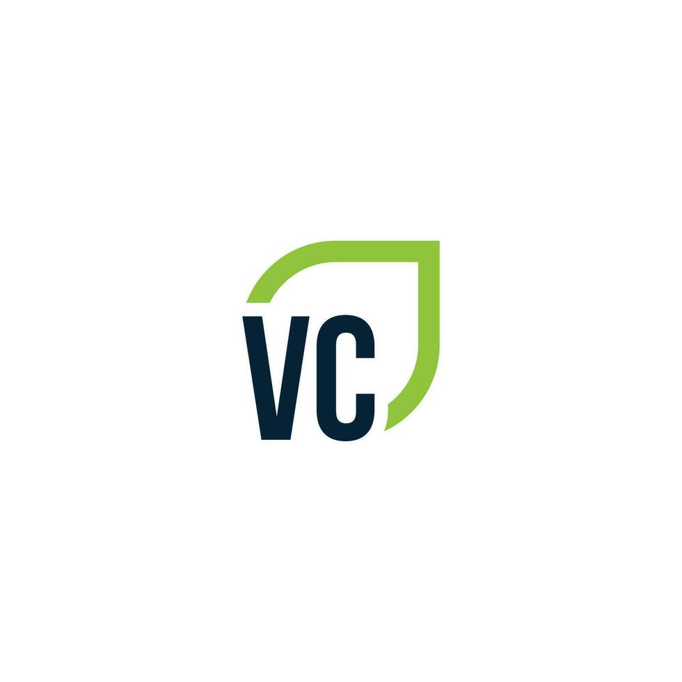 brev vc logotyp växer, utvecklar, naturlig, organisk, enkel, finansiell logotyp lämplig för din företag. vektor