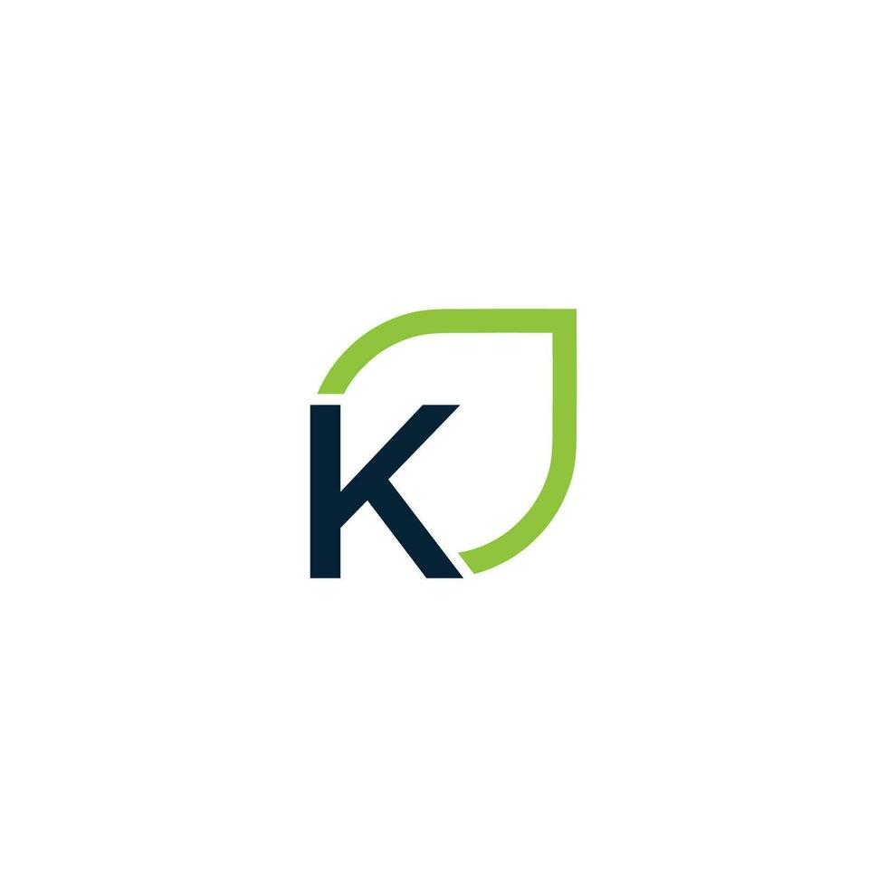 Brief k Logo wächst, entwickelt, natürlich, organisch, einfach, finanziell Logo geeignet zum Ihre Unternehmen. vektor