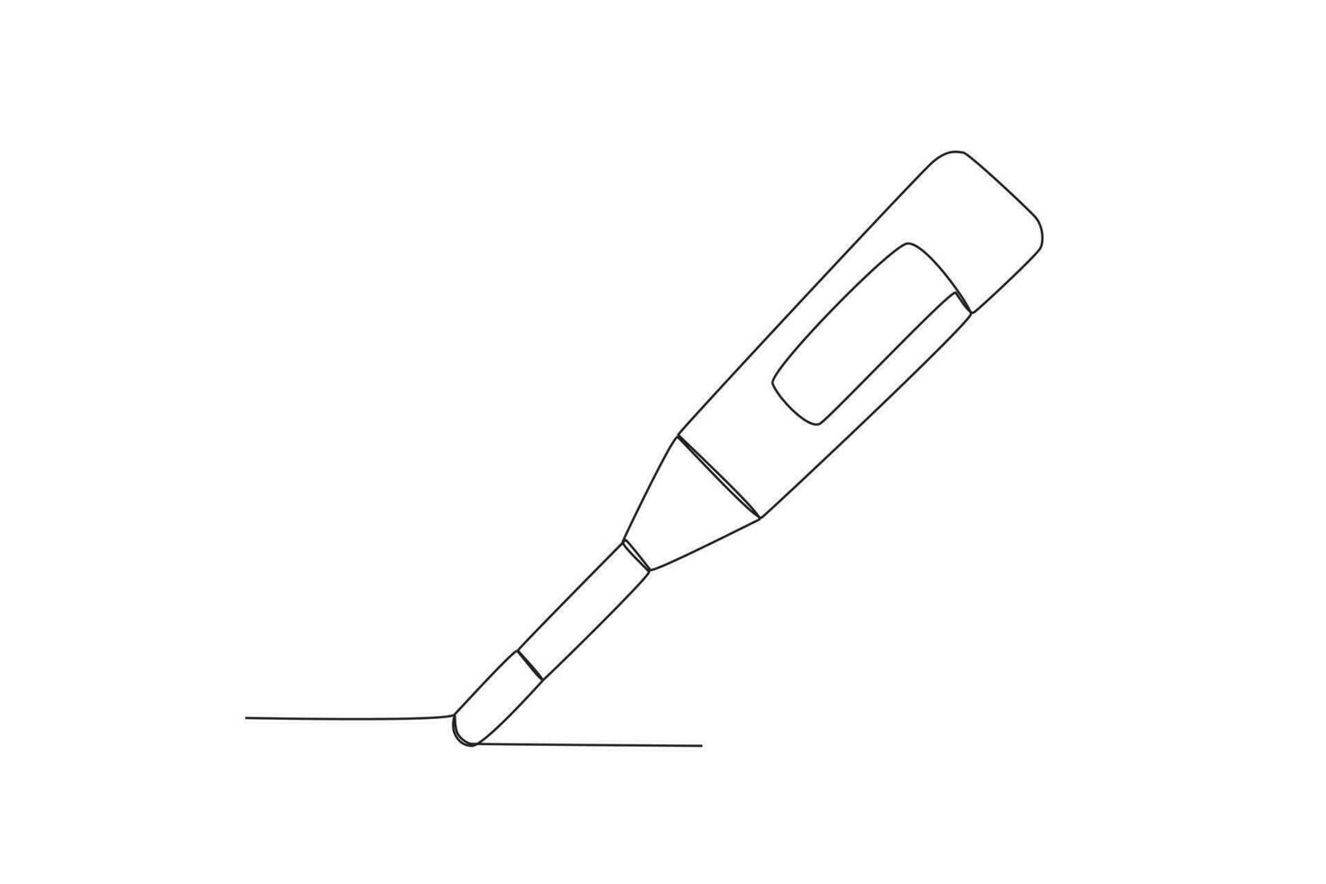 vektor kontinuerlig ett linje teckning av termometer enkel illustration av digital termometer linje konst vektor illustration