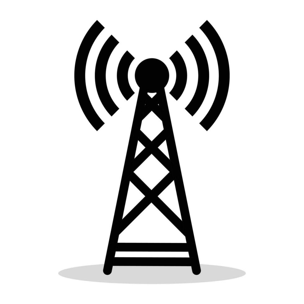 Antenne Rundfunk- auf Weiß Hintergrund. vektor
