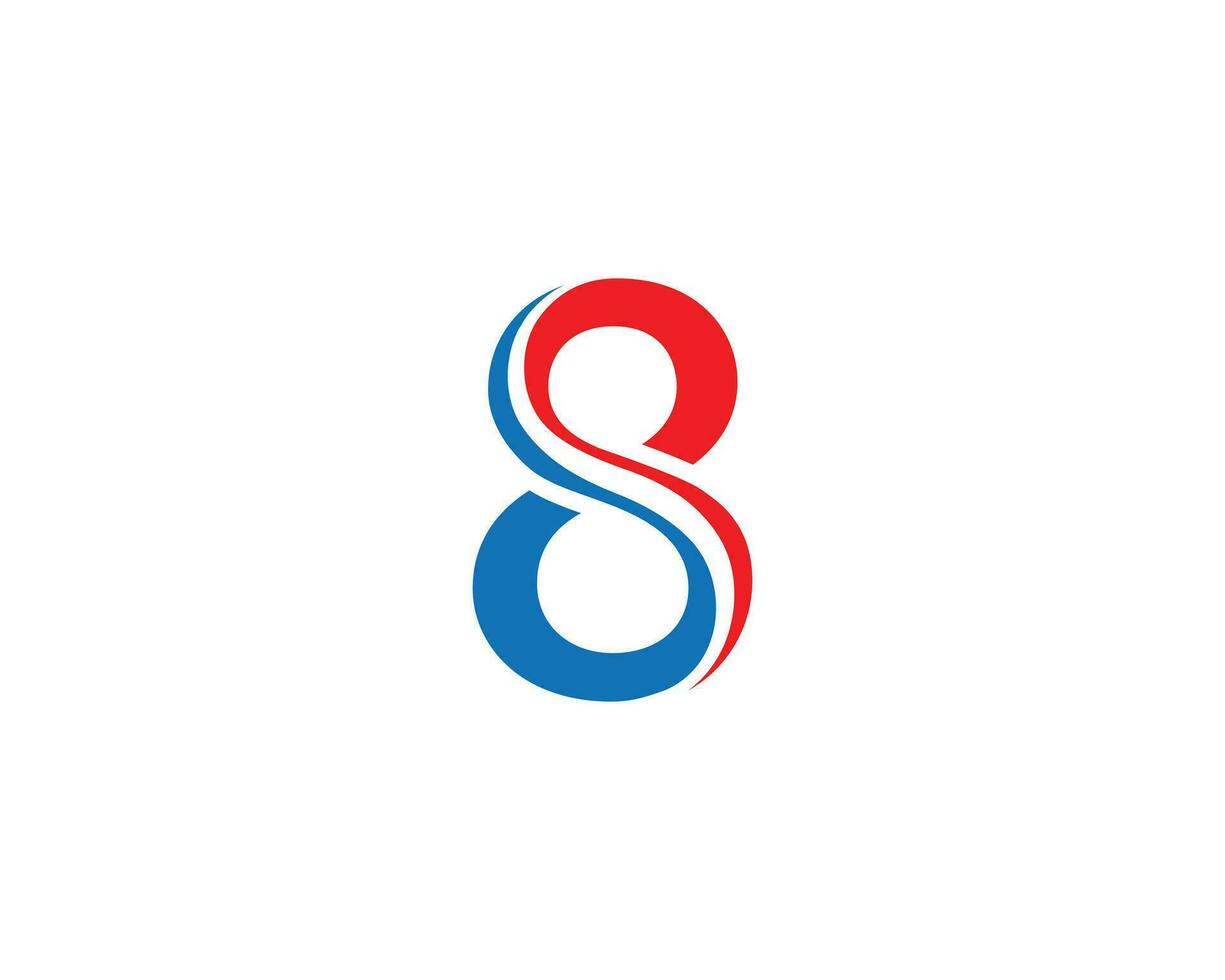 s, 8 och ss brev första logotyp ikon design begrepp vektor illustration.