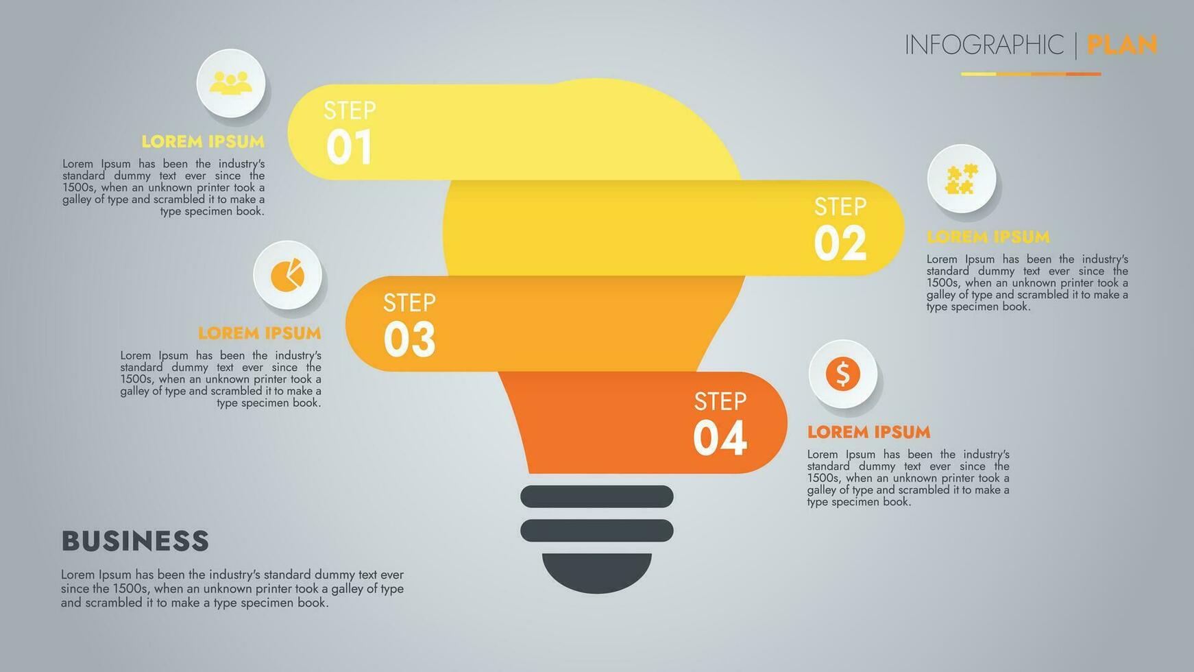 Infografik Vorlage zum Präsentationen und Eigenschaften Daten Visualisierung beinhaltet ein Prozess Diagramm mit Diagramme, Schritte, Optionen. das Konzept zum Marketing durch Abbildungen zum Fahrt zu Erfolg. vektor