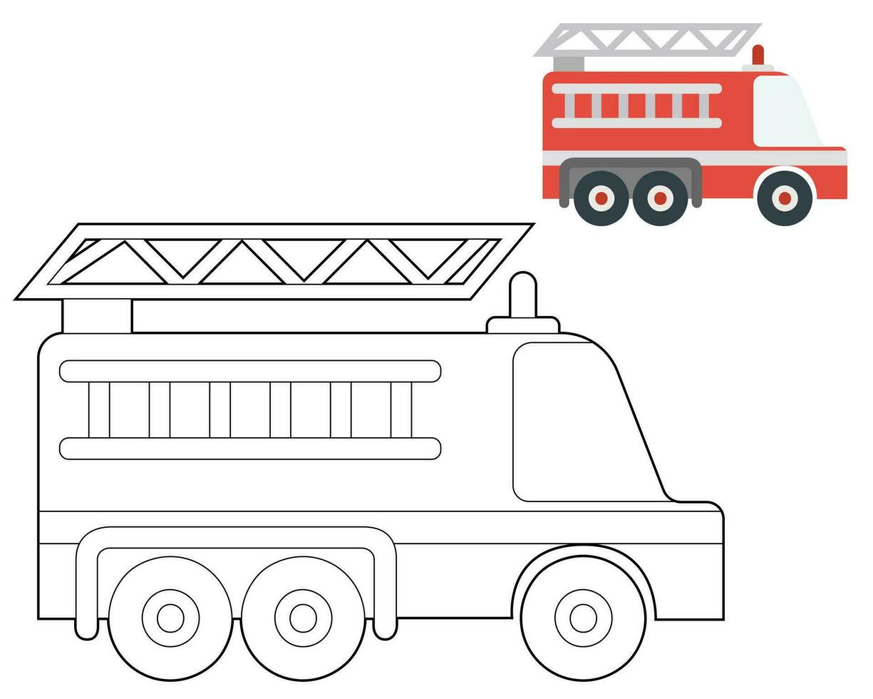 färg bok för ungar, tecknad serie monster, utomjordingar. vektor illustration på en vit bakgrund