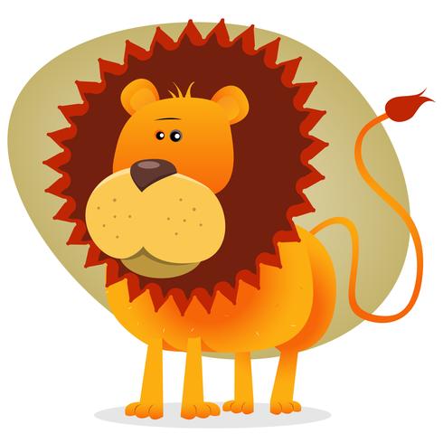Gullig tecknad Lion King vektor