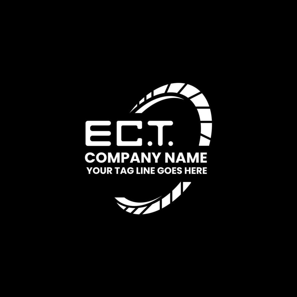 ect Brief Logo kreativ Design mit Vektor Grafik, ect einfach und modern Logo. ect luxuriös Alphabet Design